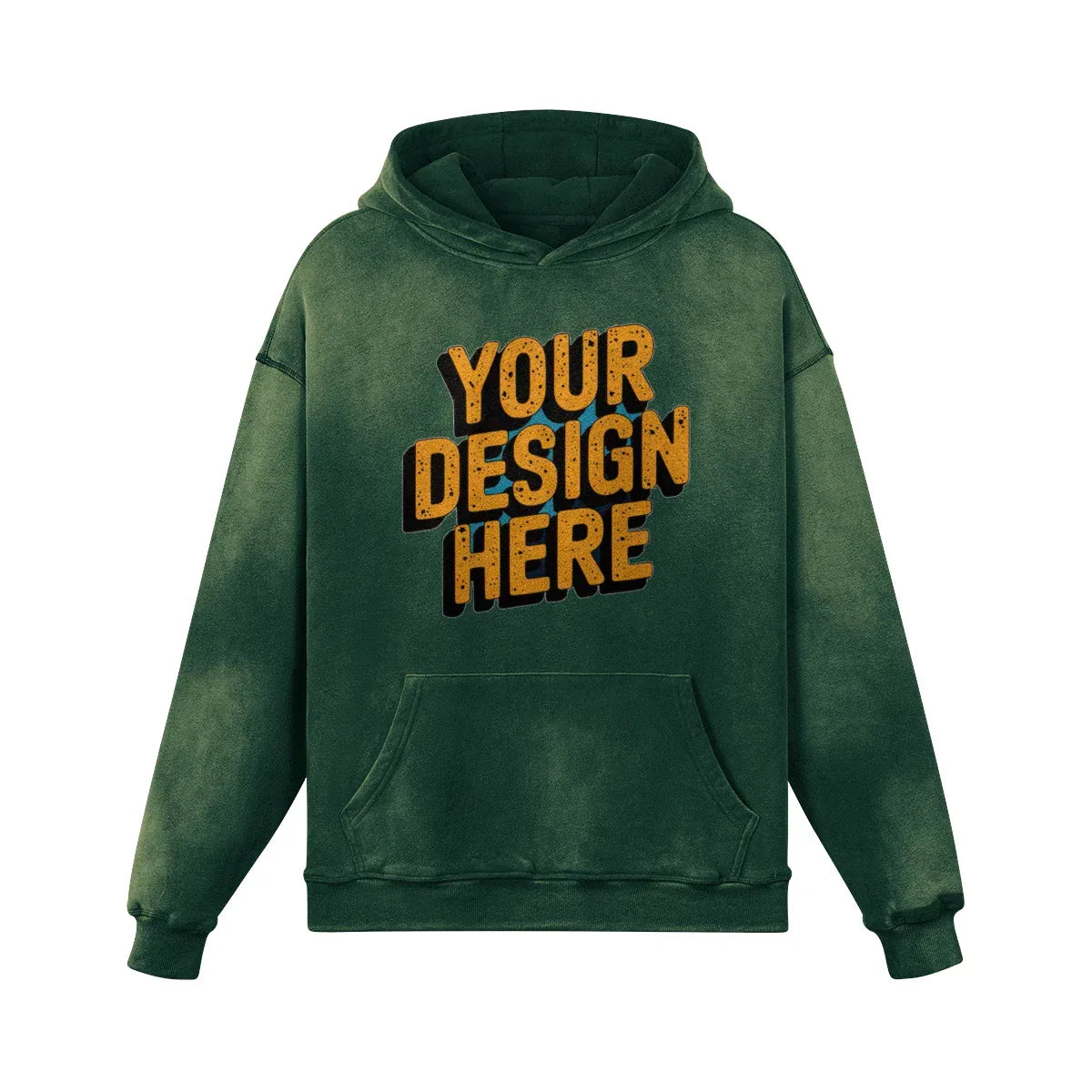 440GSM Unisex Super Heavyweight Sun Faded Hoodie - Front Design - ShopHub
