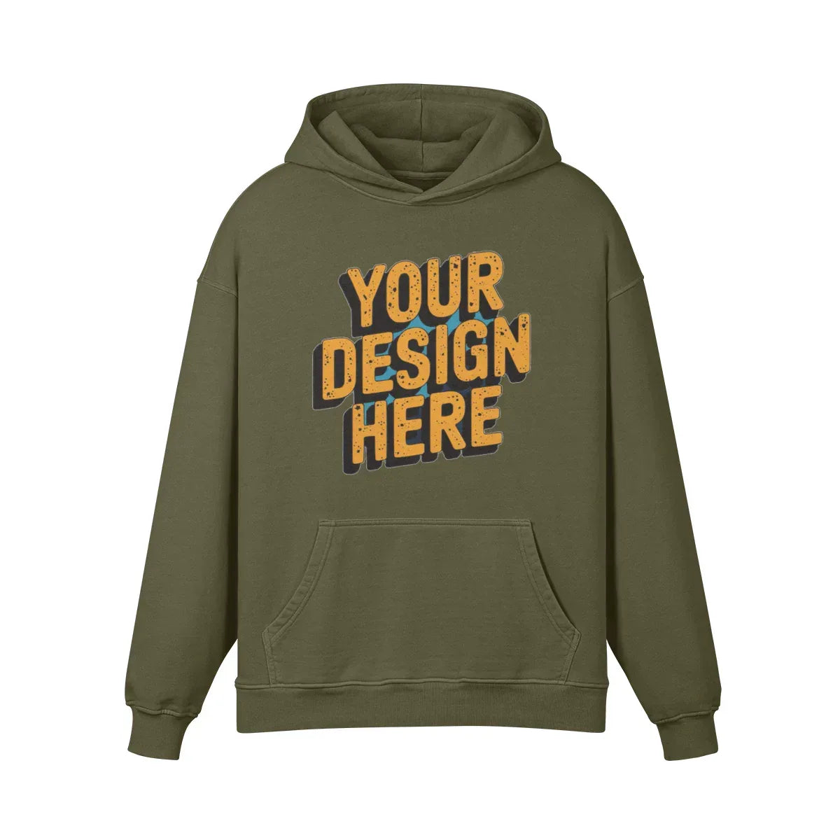 440GSM Unisex Super Heavyweight Oversized Retro Hoodie - Front Design - ShopHub