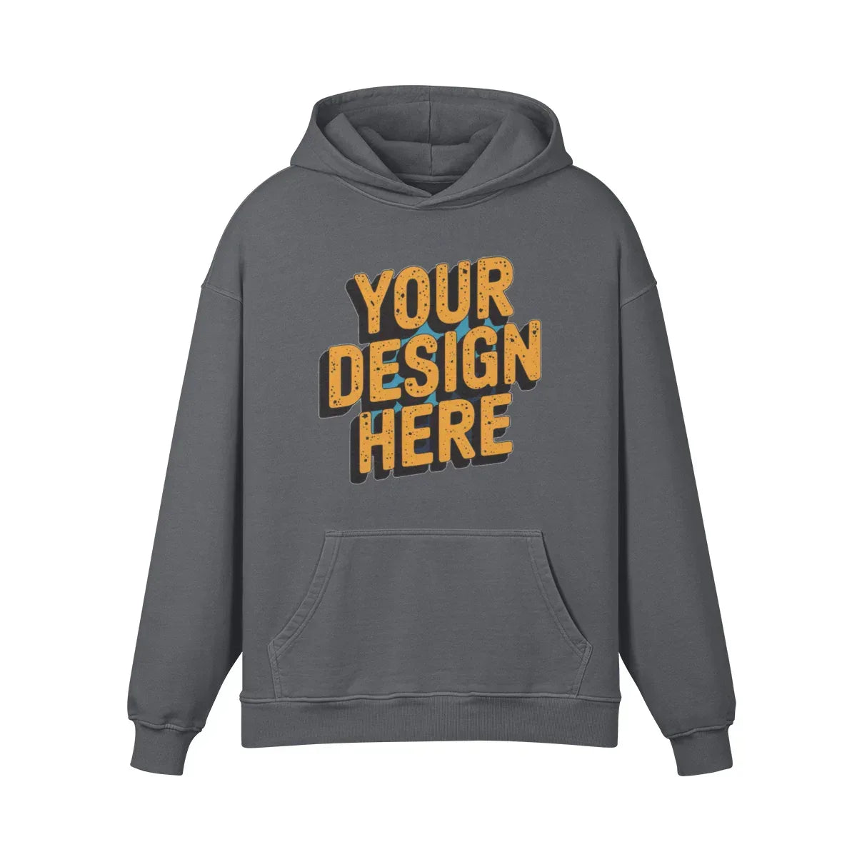 440GSM Unisex Super Heavyweight Oversized Retro Hoodie - Front Design - ShopHub