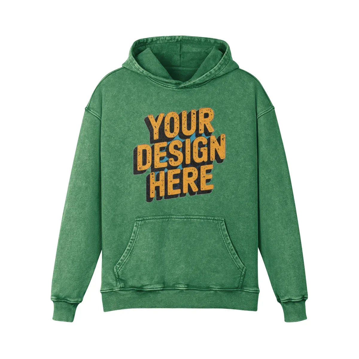 440GSM Unisex Super Heavyweight Oversized Faded Hoodie - Front Design - ShopHub