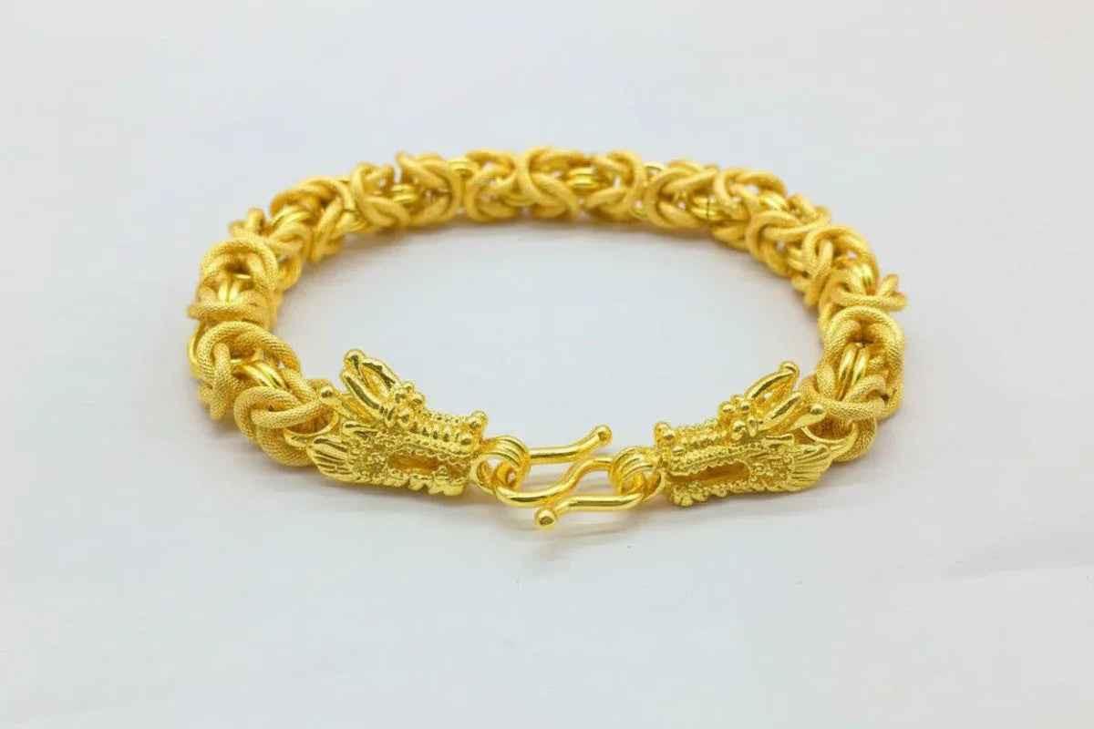 Gold men's fashion statement bracelet by Stylish 3Sixty5 featuring bold design and modern style.