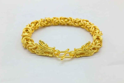 Gold men's fashion statement bracelet by Stylish 3Sixty5 featuring bold design and modern style.
