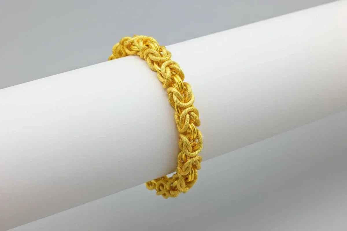Gold men's fashion statement bracelet by Stylish 3Sixty5 with sleek design and modern style, perfect for stylish accessories.