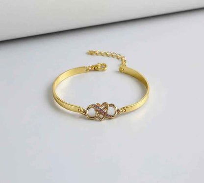 Stylish 3Sixty5 silver bracelet with elegant Forever Love crystal design, featuring sparkling crystals and a sleek, modern look.