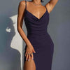 Smooth Knit Slit Dress