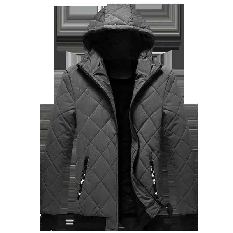 Black Stylish 3Sixty5 premium velvet cotton hoodie jacket, front view showing soft fabric and casual style.