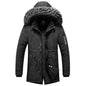 Black men's winter coat by Stylish 3Sixty5 featuring a modern, stylish jacket design perfect for cold weather outerwear.