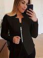 Stylish 3Sixty5 women's sleek white zip jacket, lightweight and modern, ideal for casual or active wear.