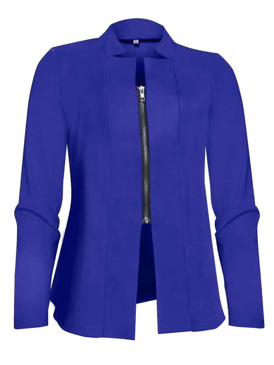 Stylish 3Sixty5 women's white Sleek-Zip jacket with a modern design, perfect for casual or active wear.