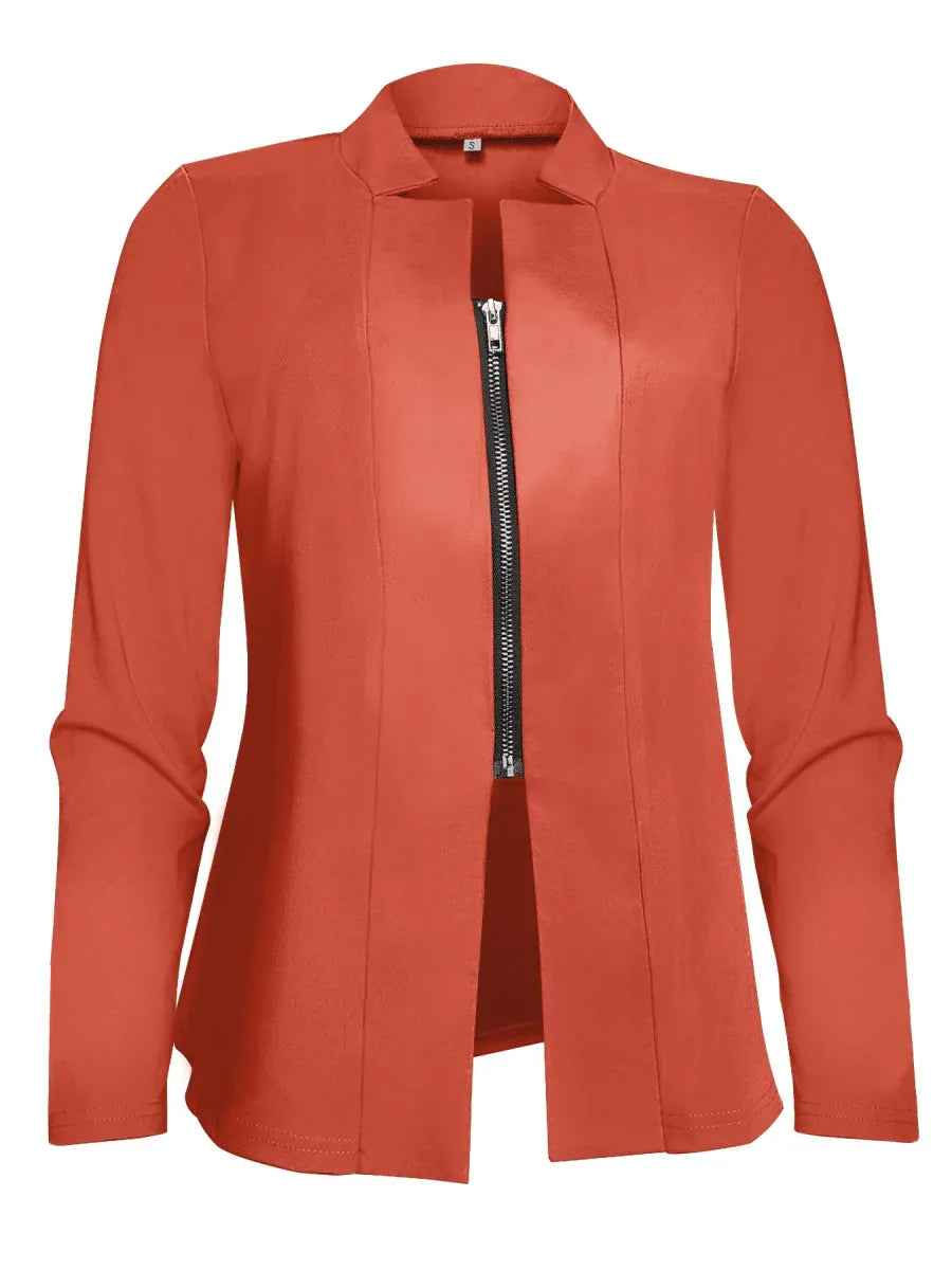 Stylish 3Sixty5 women's white sleek zip jacket, lightweight and fitted, perfect for casual and outdoor wear.