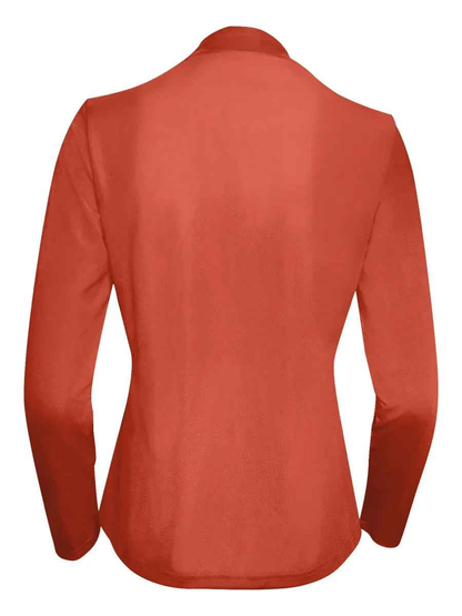 Stylish 3Sixty5 white women’s sleek zip jacket, lightweight and fitted, displayed on a hanger.