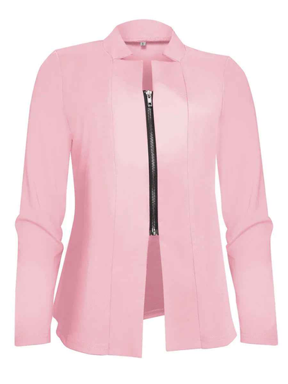 Stylish 3Sixty5 women's white Sleek-Zip jacket featuring a modern design, perfect for casual or sporty outfits.