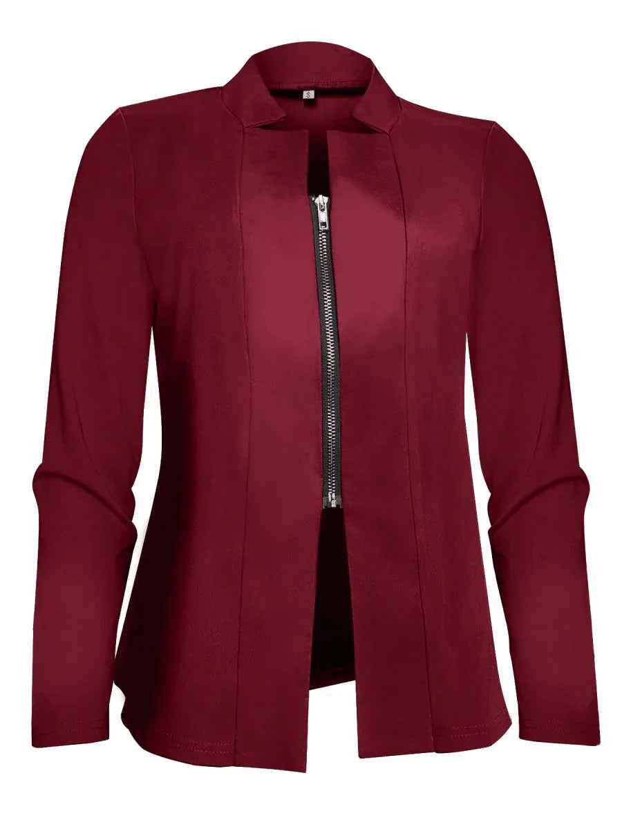 Stylish 3Sixty5 Sleek-Zip women's white jacket with zip front, casual jacket design, perfect for modern fashion.