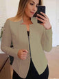 Stylish 3Sixty5 women's white Sleek-Zip jacket with a modern design, perfect for casual or sporty wear.