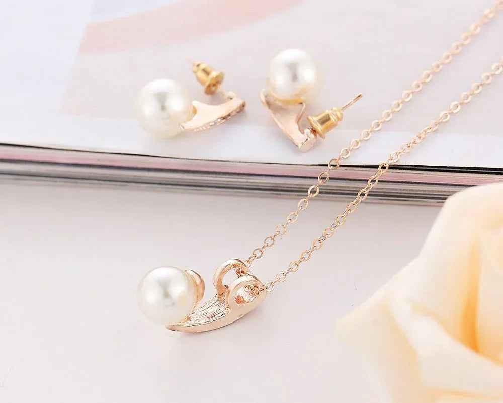 Stylish 3Sixty5 Pearl Luxe Duo Set jewelry with elegant pearl earrings and necklace for a fashionable, sophisticated look.
