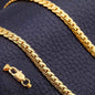 Stylish 3Sixty5 Edge-Bold 18K gold-plated chain necklace with chunky design and polished finish on a white background.