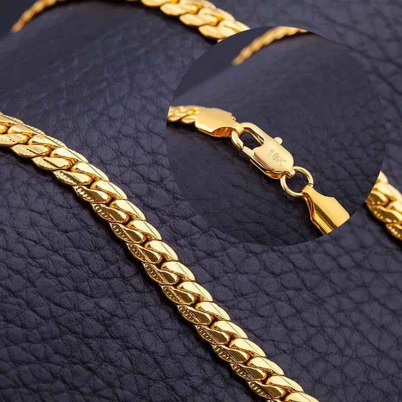 Stylish 3Sixty5 Edge-Bold 18K gold-plated chain necklace with thick, durable design, perfect for layered or standalone wear.