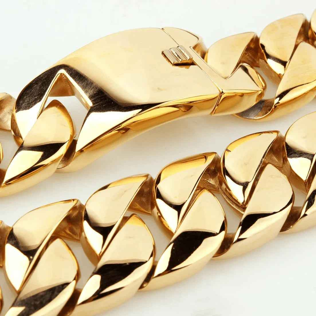 Men's titanium necklace by Stylish 3Sixty5 featuring a sleek, modern gold design for contemporary jewelry style.