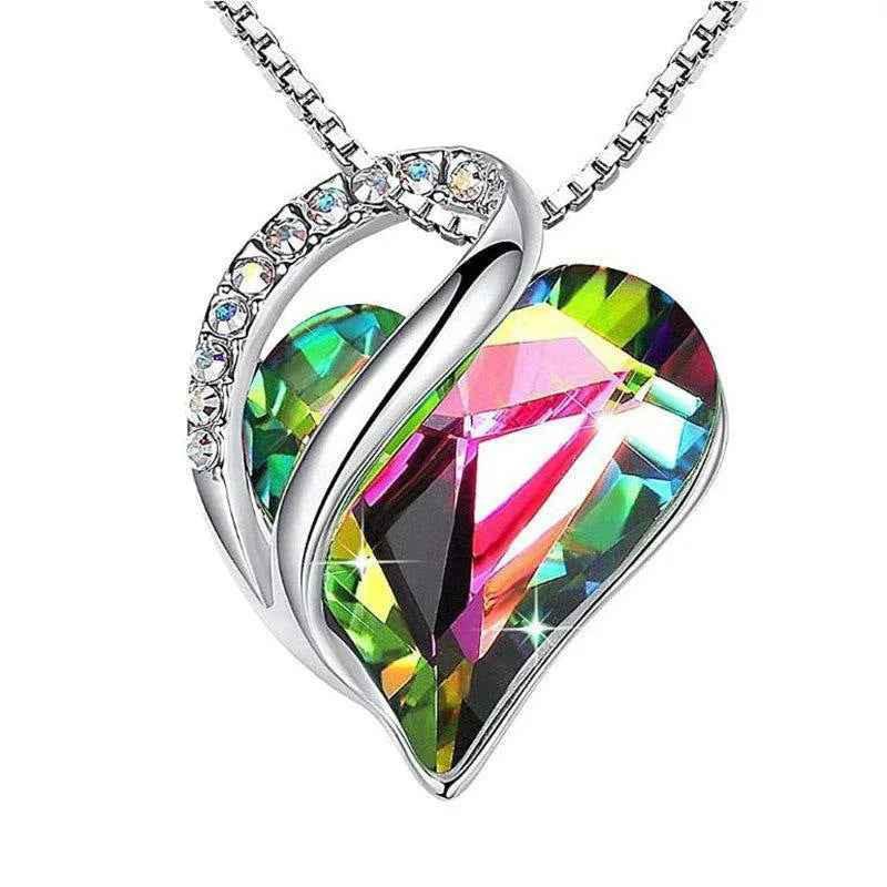 Light blue women's heart-shaped pendant necklace by Stylish 3Sixty5, showcasing elegant jewelry for special occasions.