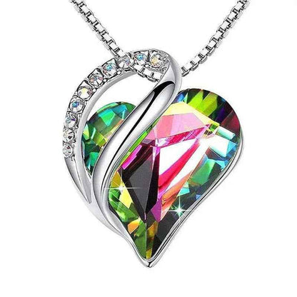 Light blue women's heart-shaped pendant necklace by Stylish 3Sixty5, showcasing elegant jewelry for special occasions.