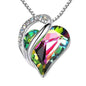 Light blue women's heart-shaped pendant necklace by Stylish 3Sixty5, showcasing elegant jewelry for special occasions.