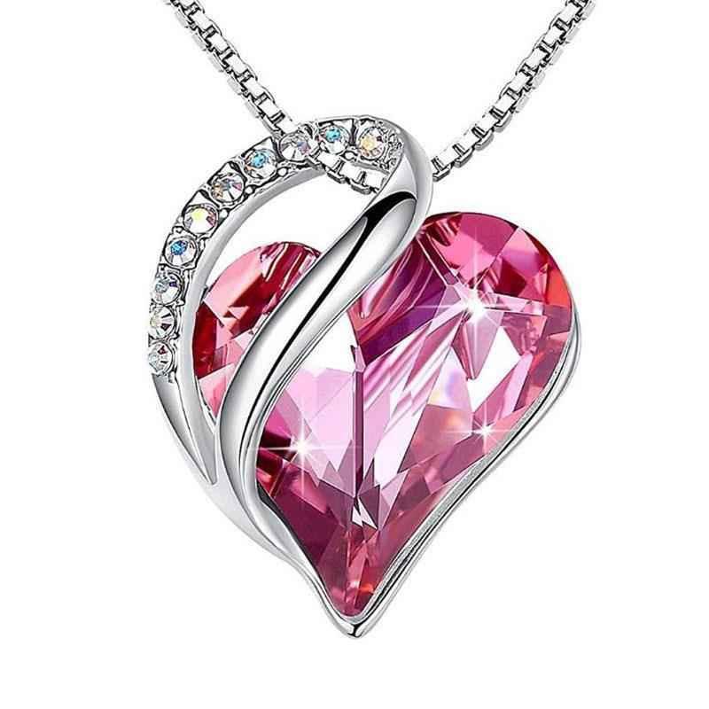 Light blue women's heart-shaped pendant necklace by Stylish 3Sixty5, showcasing a delicate jewelry piece on a chain.