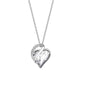 Light blue women's heart-shaped pendant necklace by Stylish 3Sixty5, showcasing elegant jewelry design and delicate chain detail.