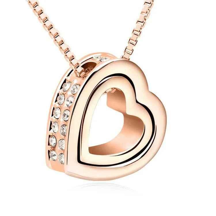 Stylish 3Sixty5 Cherish Heart Necklace in platinum gold, featuring an elegant heart pendant, perfect for jewelry gifting.