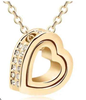 Stylish 3Sixty5 Cherish Heart Necklace in platinum gold, showcasing an elegant jewelry design with a heart-shaped pendant.