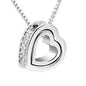 Stylish 3Sixty5 Cherish Heart Necklace in platinum gold, featuring a delicate heart pendant, elegant jewelry gift suitable for special occasions.