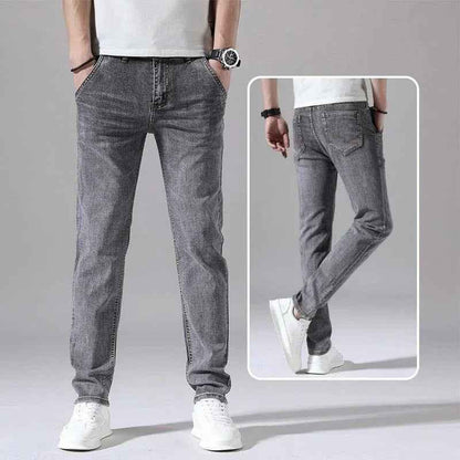 Dark blue Stylish 3Sixty5 straight-leg denim pants for men, featuring classic fit and durable denim fabric.