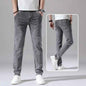 Dark blue Stylish 3Sixty5 straight-leg denim pants for men, featuring classic fit and durable denim fabric.