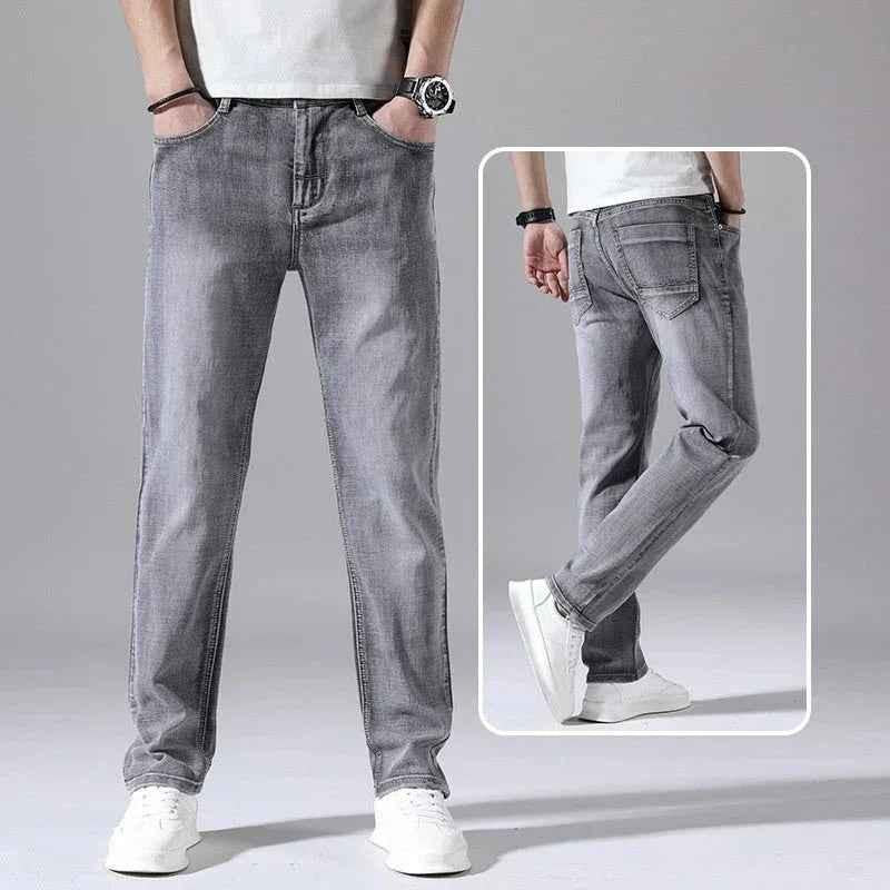 Dark blue Stylish 3Sixty5 straight-leg denim pants for men, featuring classic fit and durable denim fabric.