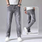Dark blue Stylish 3Sixty5 straight-leg denim pants for men, featuring classic fit and durable denim fabric.