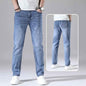 Dark blue Stylish 3Sixty5 straight-leg denim pants for men, featuring classic fit and durable denim fabric.