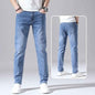Dark blue Stylish 3Sixty5 straight-leg denim pants for men, featuring a classic fit and casual style.