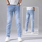 Dark blue Straight-Leg Denim Pants for Men by Stylish 3Sixty5, featuring classic fit and durable denim fabric.