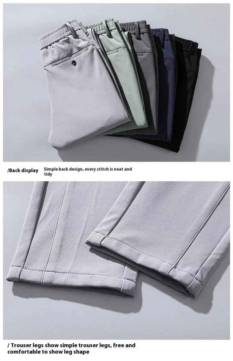 Black Stylish 3Sixty5 Soft-Form Men’s Casual Trousers, slim-fit pants with a comfortable design and modern style.
