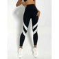 Women's Prime-Stripe Flex Leggings by Stylish 3Sixty5 in black and white with bold stripe pattern, stretchy and comfortable pants.