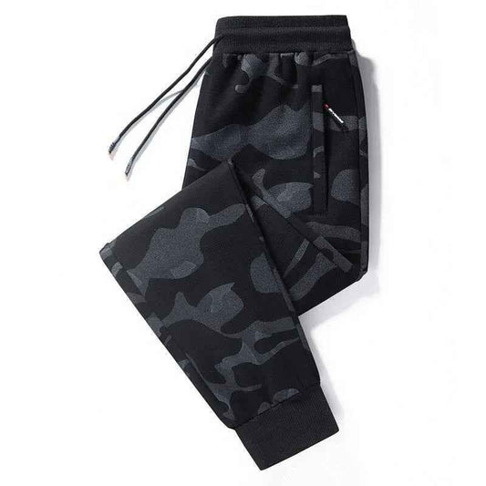 Black Stylish 3Sixty5 men's autumn joggers, casual pants with a relaxed fit, suitable for spring and fall wear.