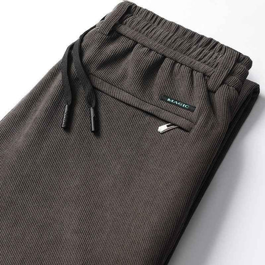 Black Vintedge men's pants by Stylish 3Sixty5 featuring a slim fit design and modern style, displayed on a neutral background.