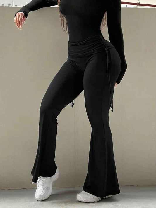 Black Stylish 3Sixty5 women's pants, comfortable and fashionable trousers with a tailored fit, suitable for casual or office wear.