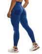 Stylish 3Sixty5 navy blue denim yoga pants for women, featuring a comfortable fit and classic jean style.