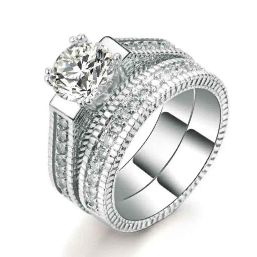 Stylish 3Sixty5 Luxury Infinite Spark Diamond Ring featuring a sleek band and sparkling diamonds for an elegant look