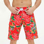 Stylish 3Sixty5 Ocean Drift plus size beach shorts with vibrant blue and white patterns, perfect for summer beach outings.