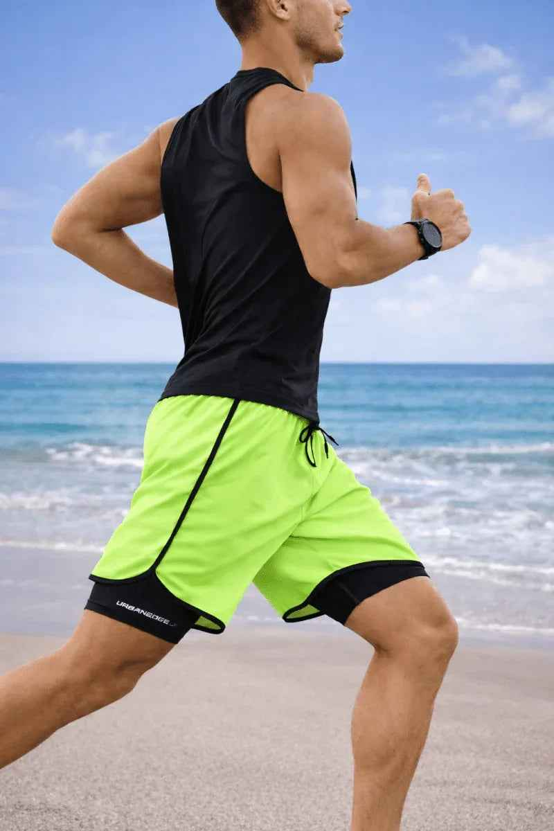 White Urban-Edge Training Shorts by Stylish 3Sixty5, designed for comfort and style during workouts or casual wear.