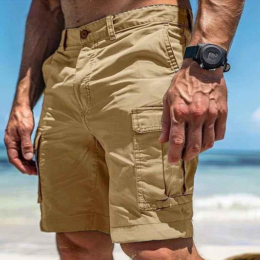 Black Stylish 3Sixty5 All-Terrain Summer Cargo Shorts, casual shorts with multiple pockets and durable fabric.