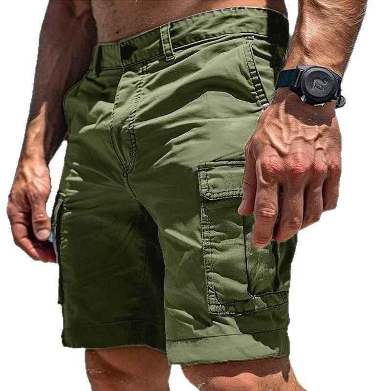 Black Stylish 3Sixty5 all-terrain summer cargo shorts with multiple pockets and durable fabric, suitable for outdoor activities.
