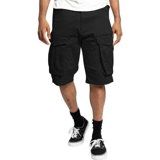 Black Forgewear men's breathable work shorts by Stylish 3Sixty5, featuring a comfortable fit and durable fabric for active wear.