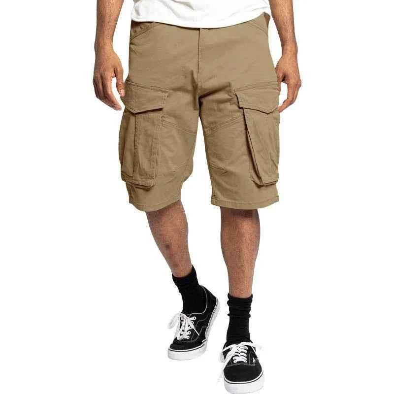 Black Forgewear men's breathable work shorts by Stylish 3Sixty5, featuring a comfortable and durable design for work activities.